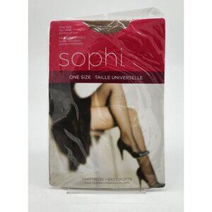 Sophi by Sophisticated Miss Day Sheer Reinforced Toe Pantyhose Beige One Size